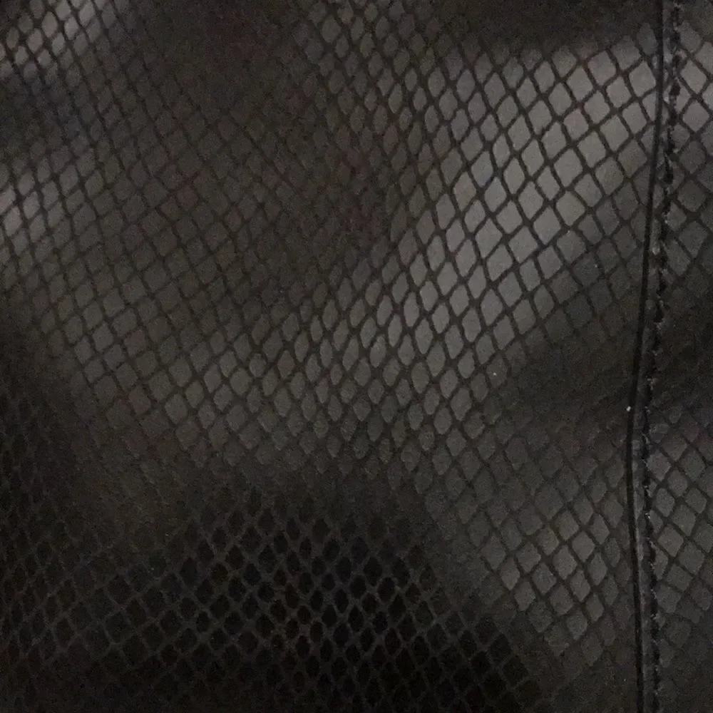 Tahari Liza Hobo black animal print leather, NWT!